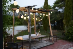 Guirlande de fête LED solaire blanc chaud