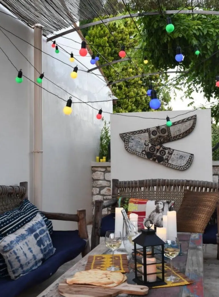 Guirlande de fête LED solaire multicolore