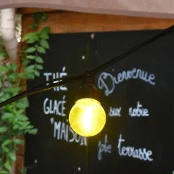 Guirlande guinguette Tradition LED à filament blanc chaud 5m