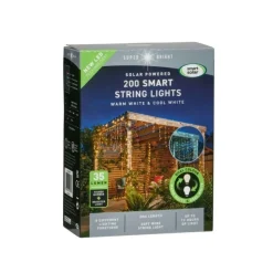 Guirlande solaire Smart 200 LED froid/chaud 35 lm