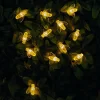 Guirlande solaire Abeilles 50 LED blanc chaud 6,9m