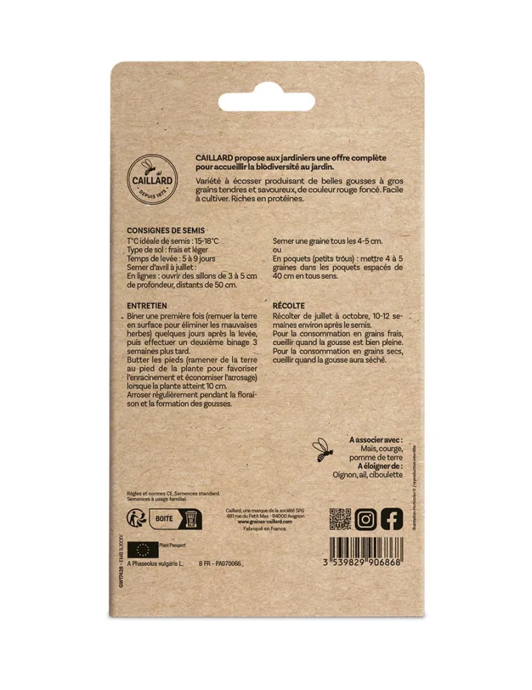 Haricot Nain Carmen 100g CAILLARD