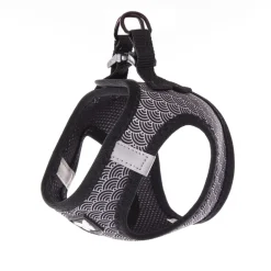 Harnais mesh motif éventail noir blanc MARTIN SELLIER