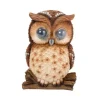 Hibou décoratif solaire clin d'oeil lumineux 25x21cm