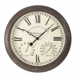 Horloge murale style ancien ronde Ø38cm beige