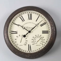 Horloge murale style ancien ronde Ø38cm beige