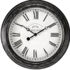 Horloge Biarritz style ancien ronde Ø30 cm noir