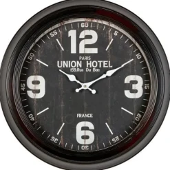 Horloge vintage ronde Ø47cm noir