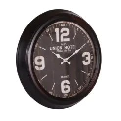 Horloge vintage ronde Ø47cm noir