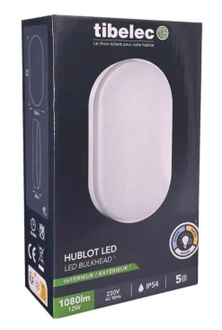 Hublot ALUDRA LED ovale blanc 12W / 1080LM
