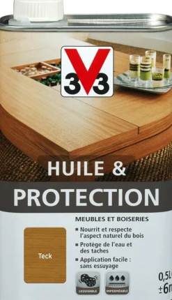 Huile et protection pour meubles/boiseries teck mat 0,5L