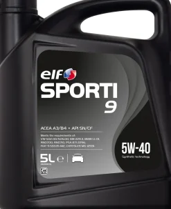 Huile sporti 9 ACEA A3/B4 5W-40 5L ELF