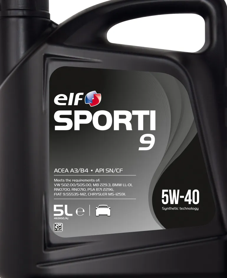 Huile sporti 9 ACEA A3/B4 5W-40 5L ELF