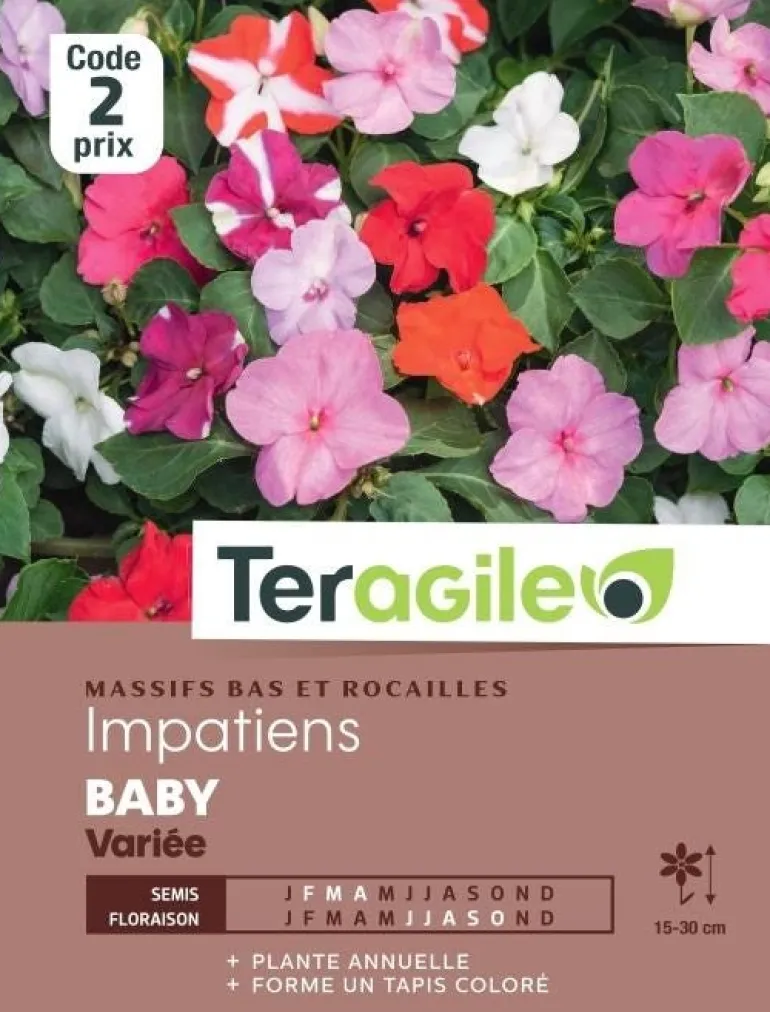 Impatiens Baby Variée 0,2g TERAGILE