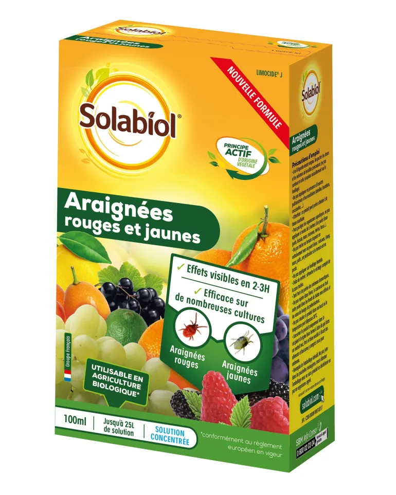 Insecticide araignées rouges et jaunes 100ml SOLABIOL