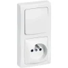 Interrupteur ASL 2 postes + terre complet vertical LEGRAND