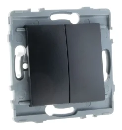 Interrupteur double va-et-vient Kouro 10A nu noir ZENITECH