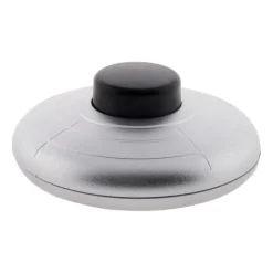 Interrupteur à pied pour luminaire 2A gris argent/noir