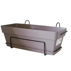 Jardinière Cocoripot Jade avec plateau et support taupe