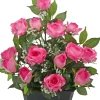 Jardinière de roses H 45 L 40 P 20 cm