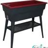 Jardinière avec double bac Calipso Maxi 40L gris/cerise