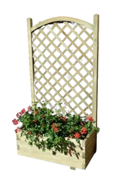 Jardinière avec treillage arc 80x130x40 cm