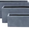 Jardinière Graphite gris anthracite 80 cm