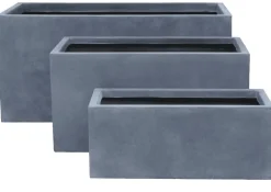 Jardinière graphite gris anthracite 60 cm