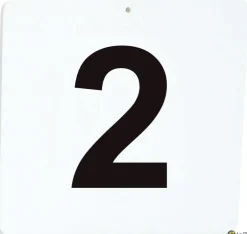 Jeu de 20 numéros de maniabilité 33 x 33 cm Blanc