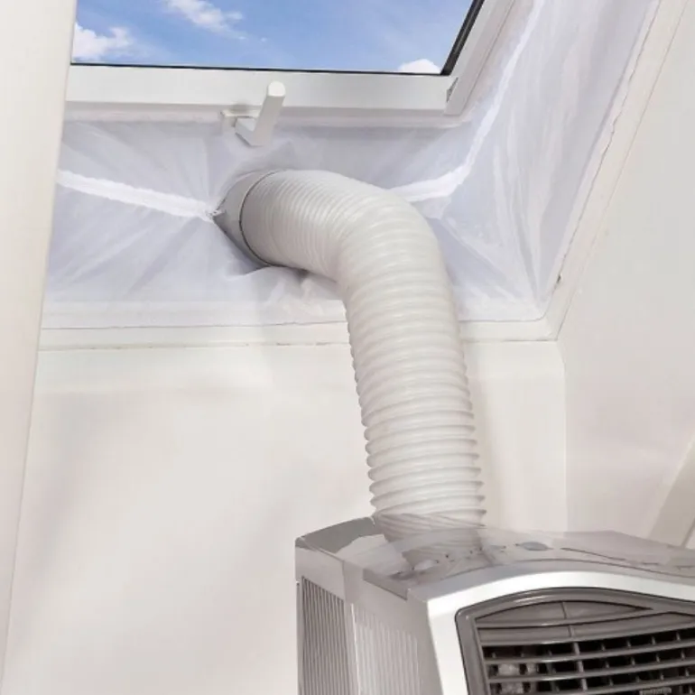 Joint de fenêtre en tissu pour climatisation mobile 4m blanc