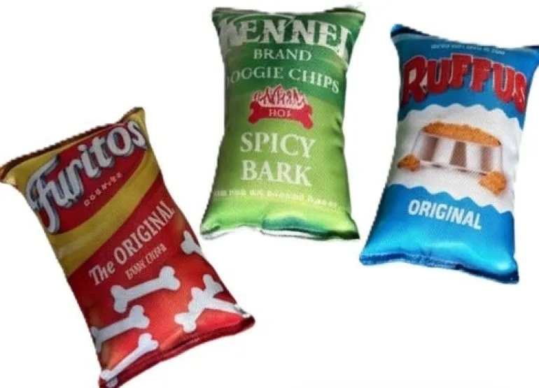 Jouet peluche snack pour chien - vendu à l'unité