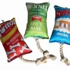 Jouet peluche snack pour chien avec corde - vendu à l'unité
