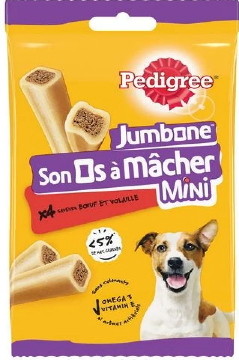 Jumbone pour petit chien bœuf/volaille (x4) PEDIGREE