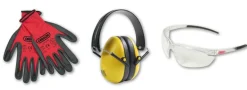 Kit de sécurité - gant - protège-oreilles - lunettes