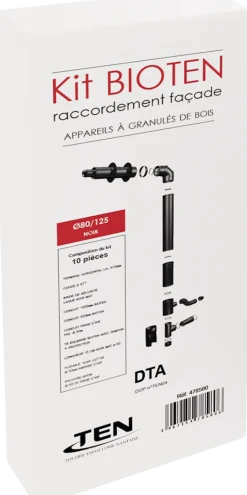 Kit façade Bioten 80/125 départ arrière (10 pièces)