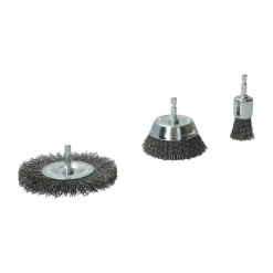 Kit 3 brosses pour perceuse, coupe circulaire, embout NORTON