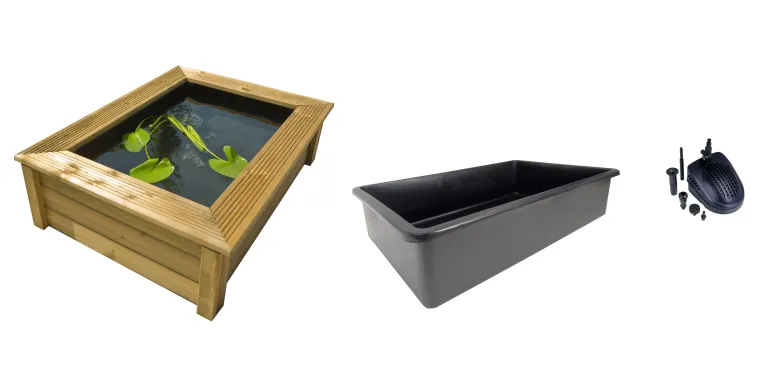 Kit complet bassin Quadro Wood 475L + pompe 5000L/h