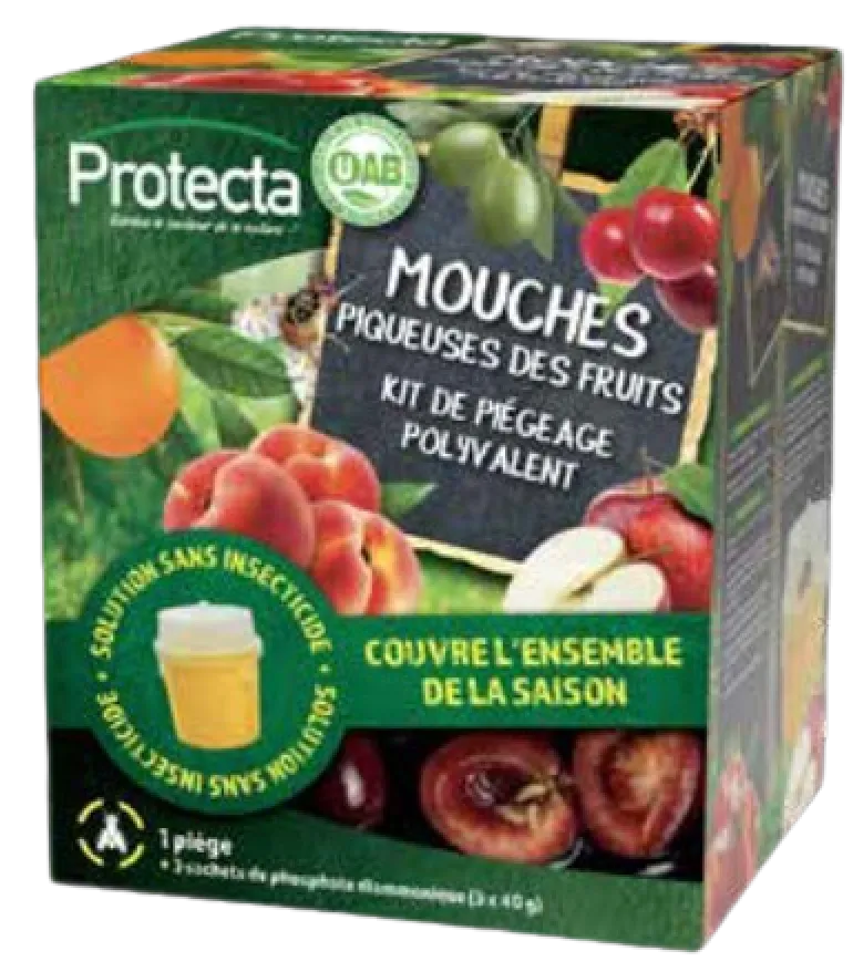 Kit de piègeage polyvalent mouches piqueuses de fruits UAB