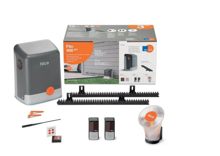 Kit motorisation de portail coulissant 400 kg Nice Home