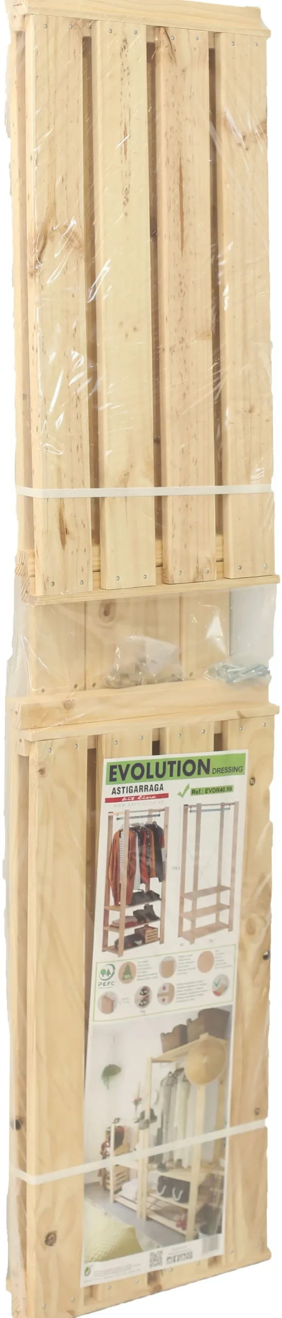 Kit penderie Evolution 76,7x43x175 cm pin massif