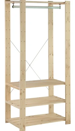 Kit penderie Evolution 76,7x43x175 cm pin massif
