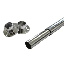 Kit penderie 2 tubes gigognes Ø18-20mm + 2 supports chromé