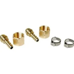 Kit 2 raccords tétine 963R pour tuyau + écrou + colliers
