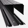 Kit rail haut et bas noir 120cm pour porte de placard