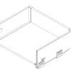 Kit tiroir gris casserolier AX 167 x 600 mm