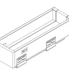 Kit tiroir gris intérieur AX 84 x 200 mm