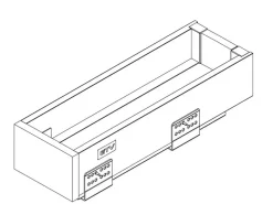 Kit tiroir gris intérieur AX 84 x 200 mm