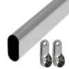 Kit tube de penderie extensible acier chromé 600-1000mm (x1)