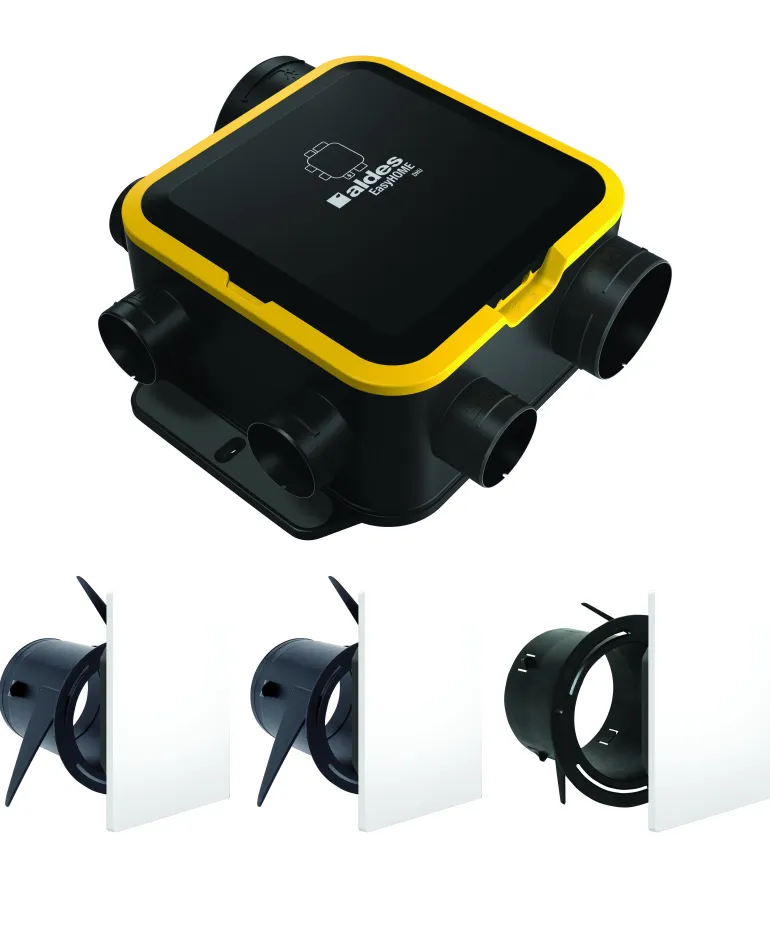 Kit VMC Simple flux EasyHOME Auto DHU Compact + 3 grilles