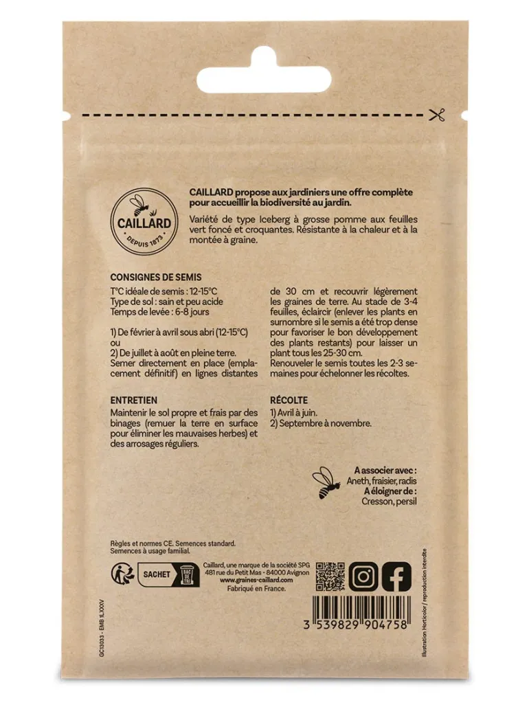 Laitue Batavia Great Lakes 659 4g CAILLARD